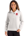 Nebraska Cornhuskers Alumni Cutter & Buck Roam Epic Versatility Recycled Womens Quarter Zip Pullover Solitare Front Thumbnail Image
