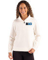 BIG 10 Conference Cutter & Buck Roam Epic Versatility Recycled Womens Quarter Zip Pullover Shell Front Thumbnail Image
