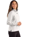 Texas Longhorns College Vault Cutter & Buck Roam Epic Versatility Recycled Womens Quarter Zip Pullover Solitare Side Thumbnail Image