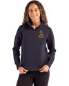 Northern Arizona Lumberjacks College Vault Cutter & Buck Roam Epic Versatility Recycled Womens Quarter Zip Pullover Navy Blue Front Thumbnail Image