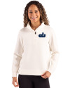 Old Dominion Monarchs College Vault Cutter & Buck Roam Epic Versatility Recycled Womens Quarter Zip Pullover Shell Front Thumbnail Image