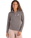 Cincinnati Bearcats Cutter & Buck Coastline Epic Comfort Recycled Women’s Quarter Zip Elemental Grey Front Thumbnail Image