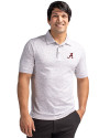 Alabama Crimson Tide Cutter & Buck Advantage Tri-Blend Space Dye Mens Polo Elemental Grey Front Thumbnail Image