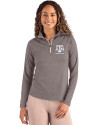 Texas A&M Aggies Alumni Cutter & Buck Coastline Epic Comfort Recycled Women’s Quarter Zip Elemental Grey Front Thumbnail Image