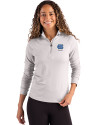 North Carolina Tar Heels Alumni Cutter & Buck Coastline Epic Comfort Recycled Women’s Quarter Zip CONCRETE Front Thumbnail Image
