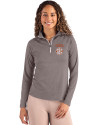 Texas Longhorns SEC Cutter & Buck Coastline Epic Comfort Recycled Women’s Quarter Zip Elemental Grey Front Thumbnail Image