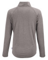 Navy Midshipmen Cutter & Buck Coastline Epic Comfort Recycled Women’s Quarter Zip Elemental Grey Mannequin Back Thumbnail Image