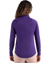 East Carolina Pirates Cutter & Buck Coastline Epic Comfort Recycled Women’s Quarter Zip College Purple Back Thumbnail Image
