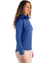 Fort Valley State Wildcats Cutter & Buck Coastline Epic Comfort Recycled Women’s Quarter Zip Tour Blue Side Thumbnail Image