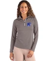 Memphis Tigers Cutter & Buck Coastline Epic Comfort Recycled Women’s Quarter Zip Elemental Grey Front Thumbnail Image