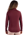 Arizona State Sun Devils Cutter & Buck Coastline Epic Comfort Recycled Women’s Quarter Zip Bordeaux Back Thumbnail Image