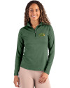 NDSU Bison Cutter & Buck Coastline Epic Comfort Recycled Women’s Quarter Zip Hunter Green Front Thumbnail Image