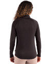 Louisiana Tech Bulldogs Cutter & Buck Coastline Epic Comfort Recycled Women’s Quarter Zip Black Back Thumbnail Image