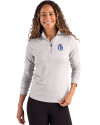 Fresno State Bulldogs College Vault Cutter & Buck Coastline Epic Comfort Recycled Women’s Quarter Zip CONCRETE Front Thumbnail Image
