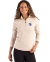 Fresno State Bulldogs College Vault Cutter & Buck Coastline Epic Comfort Recycled Women’s Quarter Zip Wheat Front Thumbnail Image