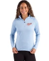 Dayton Flyers College Vault Cutter & Buck Coastline Epic Comfort Recycled Women’s Quarter Zip Atlas Light Blue Front Thumbnail Image