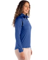 Ole Miss Rebels College Vault Cutter & Buck Coastline Epic Comfort Recycled Women’s Quarter Zip Tour Blue Side Thumbnail Image