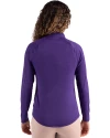 LSU Tigers College Vault Cutter & Buck Coastline Epic Comfort Recycled Women’s Quarter Zip College Purple Back Thumbnail Image