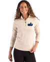 Old Dominion Monarchs College Vault Cutter & Buck Coastline Epic Comfort Recycled Women’s Quarter Zip Wheat Front Thumbnail Image
