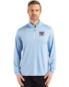 Texas Golf Association Cutter & Buck Coastline Epic Comfort Recycled Mens Quarter Zip Atlas Light Blue Front Thumbnail Image