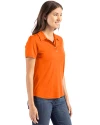 Miami Hurricanes Vintage Cutter & Buck Coastline Epic Comfort Recycled Womens Polo College Orange Side Thumbnail Image