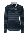 Syracuse Orange Cutter & Buck Womens Long Sleeve Evie Half Zip Liberty Navy Mannequin Thumbnail Image
