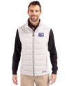 2026 PGA Women's Championship Cutter & Buck Evoke Hybrid Softshell Recycled Mens Full Zip Vest CONCRETE Front Thumbnail Image