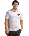 Texas A&M Aggies Cutter & Buck Advantage Tri-Blend Space Dye Mens Polo Elemental Grey Front Thumbnail Image