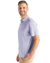Los Angeles Dodgers 2025 National League Champions Cutter & Buck Pike Eco Symmetry Print Stretch Recycled Mens Polo White/Tour Blue Side Thumbnail Image