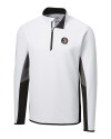 Florida State Seminoles Cutter & Buck Traverse Colorblock Stretch Quarter Zip Mens Pullover White Mannequin Thumbnail Image