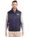 Howard Bison Cutter & Buck Rainier PrimaLoft® Mens Big and Tall Eco Insulated Full Zip Puffer Vest Dark Navy/Silver Front Thumbnail Image