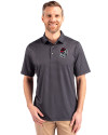 Georgia Bulldogs Cutter & Buck Pike Banner Print Stretch Mens Polo Black Front Thumbnail Image