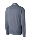 Howard Bison Cutter & Buck Shoreline Heathered Quarter Zip Mens Big and Tall Pullover Liberty Navy Heather Mannequin Back Thumbnail Image