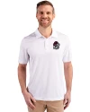 Georgia Bulldogs Cutter & Buck Prospect Eco Textured Stretch Recycled Mens Big & Tall Polo White Front Thumbnail Image