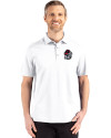 Georgia Bulldogs Cutter & Buck Advantage Refresh Epic Confidence Recycled Mens Big & Tall Tri-Blend Pique Polo White Front Thumbnail Image