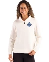 Los Angeles Dodgers 2025 World Series Champions Cutter & Buck Roam Epic Versatility Recycled Womens Quarter Zip Pullover Shell Front Thumbnail Image