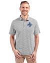 View image 1: Los Angeles Dodgers 2025 World Series Champions Cutter & Buck Virtue Recycled Botanical Print Featherlight Pique Mens  Polo Black Front