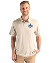 Los Angeles Dodgers 2025 World Series Champions Cutter & Buck Coastline Epic Comfort Recycled Mens Polo Wheat Front Thumbnail Image