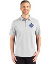 Los Angeles Dodgers 2025 World Series Champions Cutter & Buck Advantage Refresh Epic Confidence Recycled Mens Big & Tall Tri-Blend Pique Polo CONCRETE Front Thumbnail Image