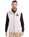 Los Angeles Dodgers 2025 World Series Champions Cutter & Buck Evoke Hybrid Softshell Recycled Mens Full Zip Vest CONCRETE Front Thumbnail Image