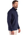 Clique Haven Recycled Mens Quarter Zip Pullover Dark Navy Side Thumbnail Image