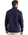 Clique Haven Recycled Mens Quarter Zip Pullover Dark Navy Back Thumbnail Image