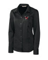 Eastern Washington Eagles Cutter & Buck Epic Easy Care Nailshead Womens Long Sleeve Dress Shirt Black Mannequin Thumbnail Image