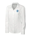 View image 2: Indiana State Sycamores Cutter & Buck Epic Easy Care Nailshead Womens Long Sleeve Dress Shirt White Mannequin
