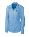 Tulane Green Wave Cutter & Buck Epic Easy Care Nailshead Womens Long Sleeve Dress Shirt Atlas Light Blue Mannequin Thumbnail Image