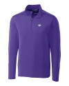 View image 1: Kansas State Wildcats Cutter & Buck Pennant Sport Half Zip College Purple Mannequin