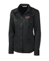 View image 1: Clark Atlanta Panthers Cutter & Buck Epic Easy Care Nailshead Womens Long Sleeve Dress Shirt Black Mannequin