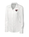 View image 2: Clark Atlanta Panthers Cutter & Buck Epic Easy Care Nailshead Womens Long Sleeve Dress Shirt White Mannequin