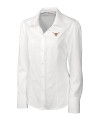 Texas Longhorns Cutter & Buck Epic Easy Care Nailshead Womens Long Sleeve Dress Shirt White Mannequin Thumbnail Image
