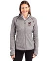 Georgia Bulldogs Alumni Cutter & Buck Mainsail Full Zip Hooded Womens Jacket Polished Heather Front Thumbnail Image
